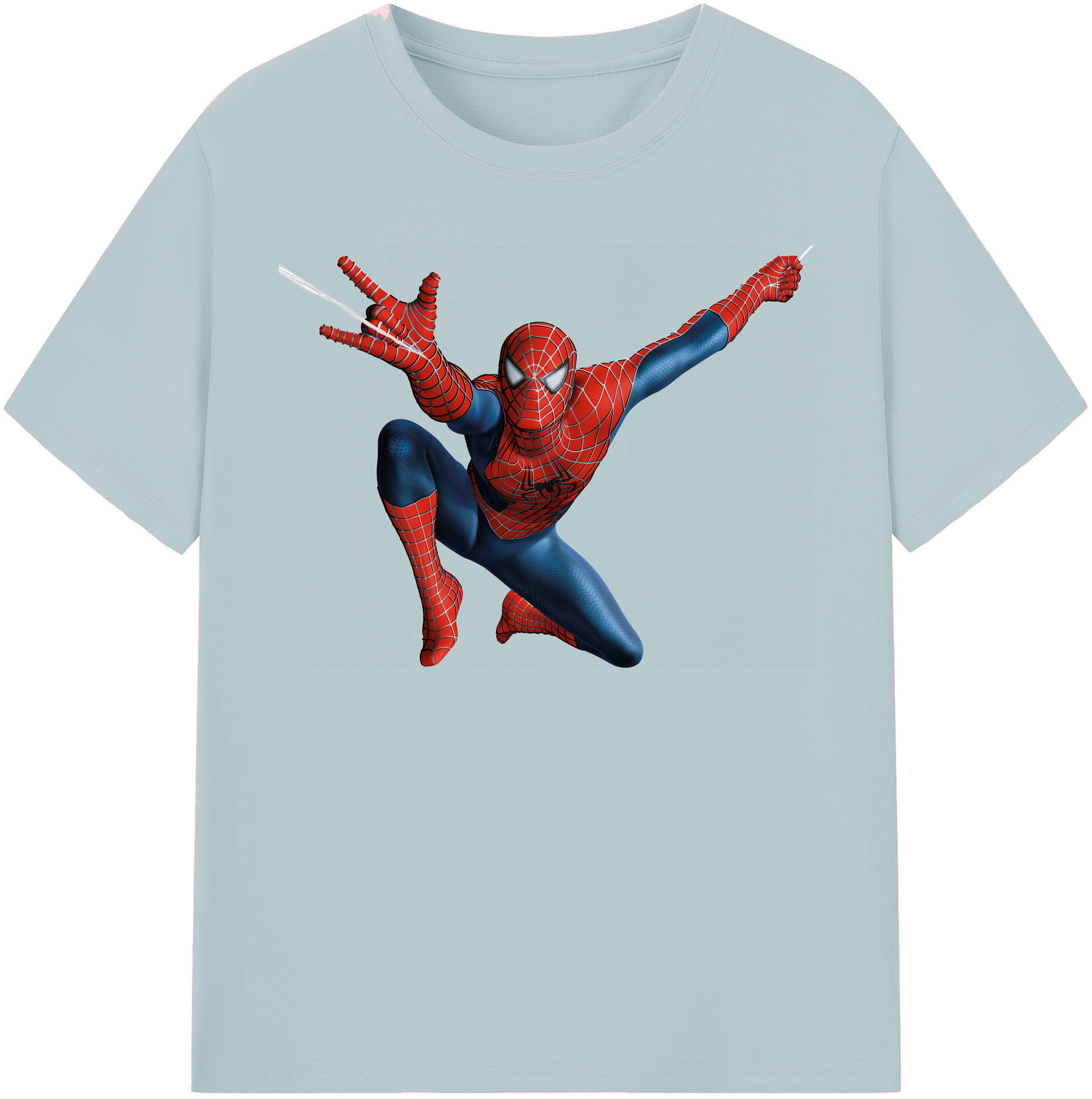 （画像用） Spider Man スパイダーマン 綿100％半袖Tシャツ（フロントプリント）